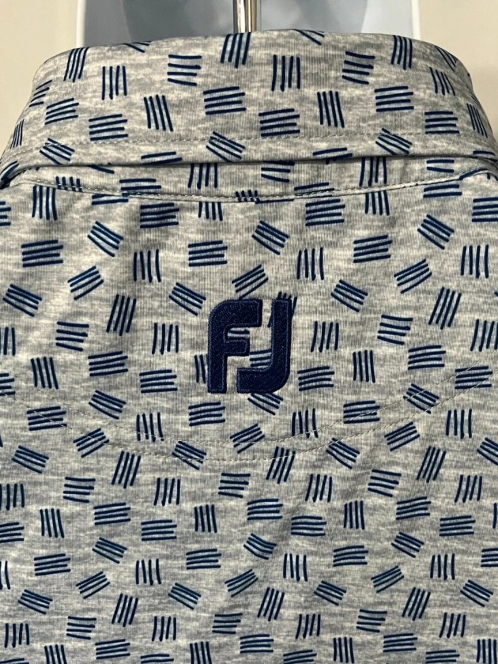 ⛳ FootJoy FJ Men's Golf Polo Shirt M Gray Blue PGA Tour🏌️